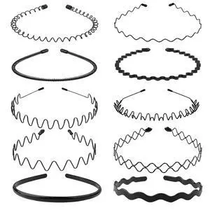 Metal Headbands for Men, Women Fashion Hair Bands, Adjustable Wavy Headband Metal Headbands for Men, Women Fashion Hair Bands, Adjustable Wavy Headband