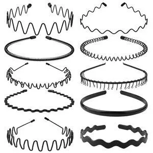 Metal Headband for Men, Adjustable Wavy Hair Band, Zig Zag 10 Pcs Metal Headband for Men, Adjustable Wavy Hair Band, Zig Zag 10 Pcs