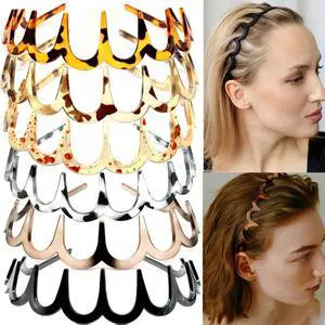 6 PCS Zig Zag Headbands Plastic Wavy Hair Head Band Comb with Teeth Hoop Accessories for Women Men Girls, Fashion Tortoiseshell&Amber 6 PCS Zig Zag Headbands Plastic Wavy Hair Head Band Comb with Teeth Hoop Accessories for Women Men Girls, Fashion Tortoiseshell&Amber
