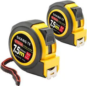2 Packs Tape Measure 25 ft, Steel Measuring Tape Retractable, 25-Foot Basics Self-Locking Measurement Auto Lock Tape Rule Imperial/Metric Tape Measure for Body Measurements Handicraftsman 2 Packs Tape Measure 25 ft, Steel Measuring Tape Retractable, 25-Foot Basics Self-Locking Measurement Auto Lock Tape Rule Imperial/Metric Tape Measure for Body Measurements Handicraftsman