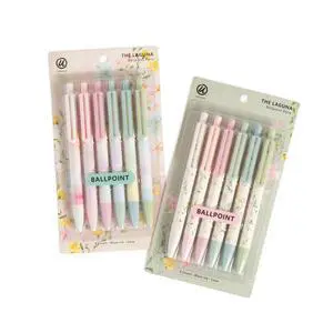 The Laguna Ballpoint Pens, 2 Pack (12 Total), 1mm, Black Ink, Loose Florals Design, U-Clip, Smooth Ballpoint Tip, Lightweight The Laguna Ballpoint Pens, 2 Pack (12 Total), 1mm, Black Ink, Loose Florals Design, U-Clip, Smooth Ballpoint Tip, Lightweight
