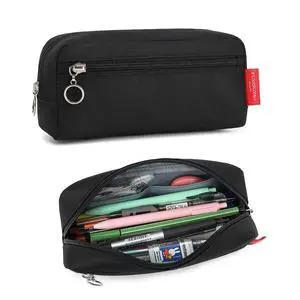 Big Capacity Pencil Pen Case Office Large Storage Simple Stationery Bag Pouch Holder Box Organizer for Adults - Black Big Capacity Pencil Pen Case Office Large Storage Simple Stationery Bag Pouch Holder Box Organizer for Adults - Black