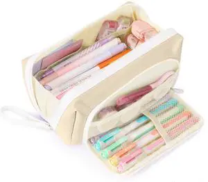 Big Capacity Pencil Case, Extra Large Pencil Pouch with Zipper Pocket Big Capacity Pencil Case, Extra Large Pencil Pouch with Zipper Pocket