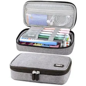 Big Pencil Case Large Capacity Pencil Bag Pouch High Storage Pen Marker Case Holder Multi Functional Office Stationery Organizer Makeup Cosmetic Bag Men Women, Gray Big Pencil Case Large Capacity Pencil Bag Pouch High Storage Pen Marker Case Holder Multi Functional Office Stationery Organizer Makeup Cosmetic Bag Men Women, Gray