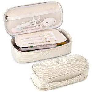 Big Capacity Pencil case,Soft Corduroy Pencil Bag,Cute Pen Case with Handle,Multi-Functional Compartments, Wide Opening Pen Pouch Organizer for Teen Girls Wome Big Capacity Pencil case,Soft Corduroy Pencil Bag,Cute Pen Case with Handle,Multi-Functional Compartments, Wide Opening Pen Pouch Organizer for Teen Girls Wome