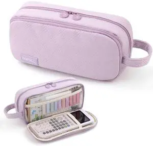 Large Capacity Pencil Case Cute Pencil Pouch with Handle Stationery Pen Bag for Teen Girls-Purple Large Capacity Pencil Case Cute Pencil Pouch with Handle Stationery Pen Bag for Teen Girls-Purple
