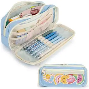 Large Capacity Pencil Case with Compartments for Girls, Pen Bag for School Large Capacity Pencil Case with Compartments for Girls, Pen Bag for School