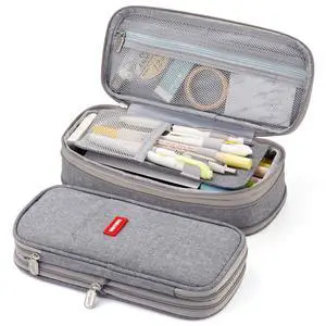 Big Capacity Pencil Pen Case Office College School Large Storage High Capacity Bag Pouch Holder Box Organizer (Gray) Big Capacity Pencil Pen Case Office College School Large Storage High Capacity Bag Pouch Holder Box Organizer (Gray)