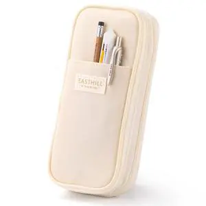 Big Capacity Pencil Case Large Pencil Pouch Stationery Pen Bag for Teen Girls-Cream Big Capacity Pencil Case Large Pencil Pouch Stationery Pen Bag for Teen Girls-Cream