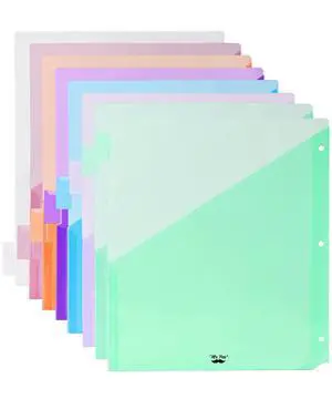 Binder Dividers with Pockets and Tabs, 8 Pack Binder Dividers with Pockets and Tabs, 8 Pack