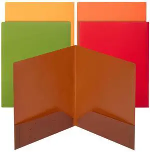 Plastic Folders with Pockets, 5 pcs | Aesthetic File Folder with Business Card Slot, 2-Pocket Folder, Back to School, Office, Filing Supplies Plastic Folders with Pockets, 5 pcs | Aesthetic File Folder with Business Card Slot, 2-Pocket Folder, Back to School, Office, Filing Supplies