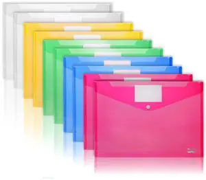 Plastic Envelopes, 10 Pack, A4, Letter Size Plastic Envelopes, 10 Pack, A4, Letter Size