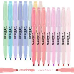 Pastel Highlighters Set, Assorted Colors Chisel Tip Cute Bible Highlighters, No Bleed Dry Quickly, for Journal Bible Study, Perfect for thin paper, School Office Supplies, 16 Pack Pastel Highlighters Set, Assorted Colors Chisel Tip Cute Bible Highlighters, No Bleed Dry Quickly, for Journal Bible Study, Perfect for thin paper, School Office Supplies, 16 Pack