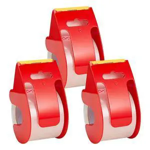 Silent Heavy Duty Packing Tape with Dispenser, Clear, 3 Pack Silent Heavy Duty Packing Tape with Dispenser, Clear, 3 Pack