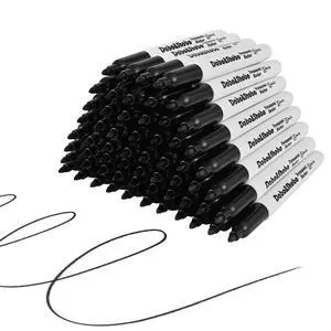 60 Pack Black Permanent Markers, Fine Point, Assorted Colors, Works on Plastic,Wood,Stone,Metal and Glass for Doodling, Coloring 60 Pack Black Permanent Markers, Fine Point, Assorted Colors, Works on Plastic,Wood,Stone,Metal and Glass for Doodling, Coloring