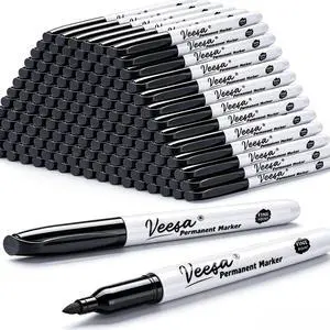 Permanent Markers Black Bulk for Logisitcs, Fine Point, 100 Pack Permanent Markers Black Bulk for Logisitcs, Fine Point, 100 Pack