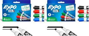 Dry Erase Markers, Low Odor Ink, Assorted Colors, Chisel Tip, Whiteboard, Calendar, Organization, Essential Supplies for Office, School, Classroom, Teachers, 4 Count (Pack of 2) Dry Erase Markers, Low Odor Ink, Assorted Colors, Chisel Tip, Whiteboard, Calendar, Organization, Essential Supplies for Office, School, Classroom, Teachers, 4 Count (Pack of 2)