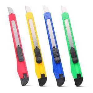 4 Pack Box Cutter Knife, 3-rd Gen Utility Knives, Razor Blade Opener, Utility Knives, Box Cutters Retractable, Small Work Knife 4 Pack Box Cutter Knife, 3-rd Gen Utility Knives, Razor Blade Opener, Utility Knives, Box Cutters Retractable, Small Work Knife