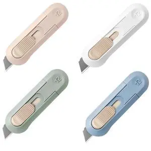 4pcs Utility Knife,SK5 Retractable Blade Duty Box Cutter Letter Opener, Razor Sharp Cartons Cardboard Cutter Knife Perfect for Paper, Sewing, Craft, Home and Office, Blue,green,pink,white 4pcs Utility Knife,SK5 Retractable Blade Duty Box Cutter Letter Opener, Razor Sharp Cartons Cardboard Cutter Knife Perfect for Paper, Sewing, Craft, Home and Office, Blue,green,pink,white