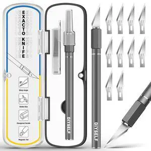 Exacto Knife 12 Pcs Exacto Knife Set with Case for Crafting Exacto Knife 12 Pcs Exacto Knife Set with Case for Crafting