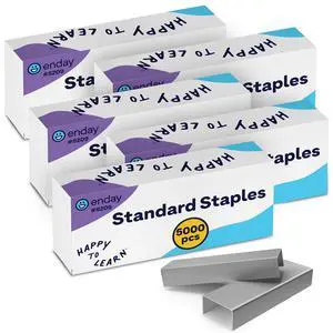 25,000 Standard Staples - 1/4 Inch Length, 210 per Strip, Jam-Free Chisel Point, Staples for Stapler, Replacement, Fits Standard Staplers, 5 Boxes of 5,000 Each 25,000 Standard Staples - 1/4 Inch Length, 210 per Strip, Jam-Free Chisel Point, Staples for Stapler, Replacement, Fits Standard Staplers, 5 Boxes of 5,000 Each