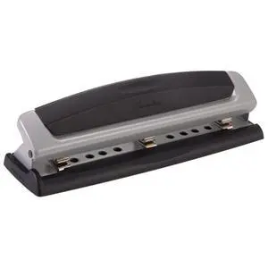 Desktop Hole Punch, Hole Puncher, Precision Pro, Adjustable, 2-3 Holes, 10 Sheet Punch Capacity, Black/Gray (74038) Desktop Hole Punch, Hole Puncher, Precision Pro, Adjustable, 2-3 Holes, 10 Sheet Punch Capacity, Black/Gray (74038)