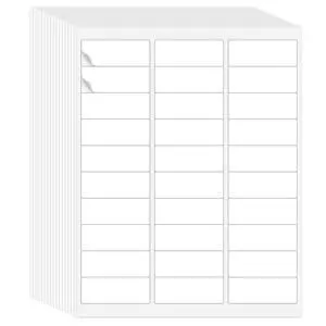 1" x 2-5/8" White Address Labels 30/Sheet 3000 Labels 100 Sheets 1" x 2-5/8" White Address Labels 30/Sheet 3000 Labels 100 Sheets