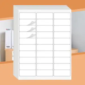 1" X 2-5/8" 30 Up Mailing Labels for Laser/Inkjet Printer, Address Labels, Shipping mailing Labels, 30 per Sheet Return Address Labels (25 Sheets - 750 Labels) 1" X 2-5/8" 30 Up Mailing Labels for Laser/Inkjet Printer, Address Labels, Shipping mailing Labels, 30 per Sheet Return Address Labels (25 Sheets - 750 Labels)
