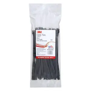Cable Tie CT8BK50-C, 8 in, 50 lb Tensile Strength, Black, Bag of 100 Cable Tie CT8BK50-C, 8 in, 50 lb Tensile Strength, Black, Bag of 100