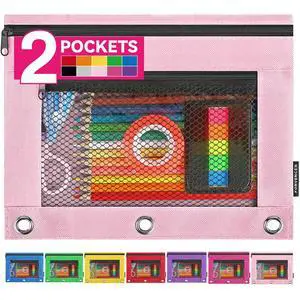 Pencil Pouch for 3 Ring Binder, Large Zipper Pencil Pouch Bag Pencil Pouch for 3 Ring Binder, Large Zipper Pencil Pouch Bag
