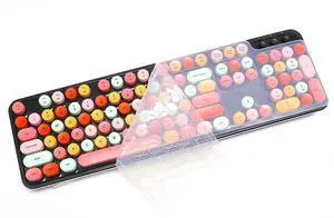 Silicone Keyboard Cover Skin Compatible for Full-Size Wireless Round Keyboard with Number Pad Silicone Keyboard Cover Skin Compatible for Full-Size Wireless Round Keyboard with Number Pad