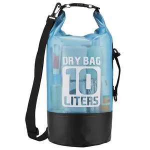 Dry Bag Waterproof for Men Women, 10L Roll Top Dry Bag Backpack, Blue Dry Bag Waterproof for Men Women, 10L Roll Top Dry Bag Backpack, Blue