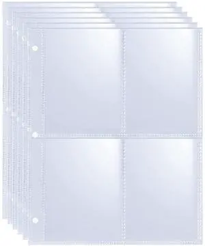 50 Pack 400 Pockets 2.5x3.5 Trading Card Sleeves,A5 Binder 4 Pocket Card Sleeves,Double-Sided 4 Pocket 6.1x7.6 Page Protector,Ultra-Clear Game Card Sheets for A5 Mini 3 Ring Binder 50 Pack 400 Pockets 2.5x3.5 Trading Card Sleeves,A5 Binder 4 Pocket Card Sleeves,Double-Sided 4 Pocket 6.1x7.6 Page Protector,Ultra-Clear Game Card Sheets for A5 Mini 3 Ring Binder