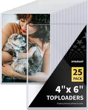 4x6 Toploaders 25 Pack, 39 PT Hard Plastic Photo Sleeves 4x6 Toploaders 25 Pack, 39 PT Hard Plastic Photo Sleeves