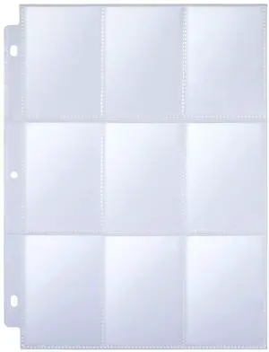 36 Pack 9 Pocket Page Protector for 3 Ring Binder, Holds 324 Cards 36 Pack 9 Pocket Page Protector for 3 Ring Binder, Holds 324 Cards