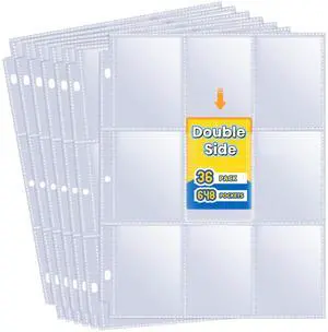 648 Pockets Double Side Trading Card Sleeves,9 Pocket Card Sleeves 648 Pockets Double Side Trading Card Sleeves,9 Pocket Card Sleeves