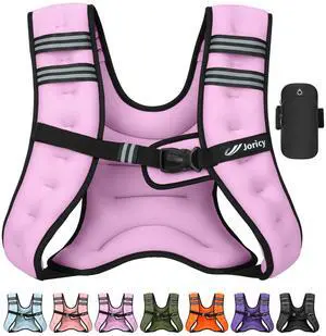 Weighted Vest for Woman Men 15lb Weight Vest with Reflective Stripe, Rucking Running Vests for Workout Walking Strength Training Weight Loss Fitness Muscle Building Weightlifting Light Purple Weighted Vest for Woman Men 15lb Weight Vest with Reflective Stripe, Rucking Running Vests for Workout Walking Strength Training Weight Loss Fitness Muscle Building Weightlifting Light Purple