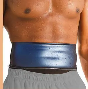 Waist trainer Slimmer Wrap for Men Sauna Belt Workout Slim Body Sweat Wrap for Stomach and Back Lumbar Support Blue L/XL Waist trainer Slimmer Wrap for Men Sauna Belt Workout Slim Body Sweat Wrap for Stomach and Back Lumbar Support Blue L/XL