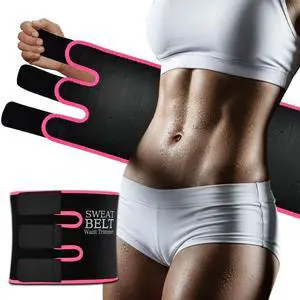 Sweat Waists Trainer For Women, Lower Belly Fat, Black/Pink, XL Sweat Waists Trainer For Women, Lower Belly Fat, Black/Pink, XL