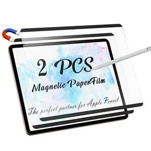 2 Pack Magnetic Paperfilm for iPad 9th 8th 7th Generation 10.2 Inch & Air 3th & Pro 10.5in Feel Like Writring Drawing On Paper, Removable Matte Anti Glare Blue Light Screen Protector 2 Pack Magnetic Paperfilm for iPad 9th 8th 7th Generation 10.2 Inch & Air 3th & Pro 10.5in Feel Like Writring Drawing On Paper, Removable Matte Anti Glare Blue Light Screen Protector