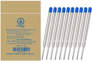3.9'' Ballpoint Ink Pen Refills,Blue Ink,Medium,10Pcs 3.9'' Ballpoint Ink Pen Refills,Blue Ink,Medium,10Pcs