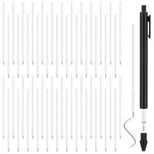 50 Pcs 1mm Retractable Ballpoint Pen Refills Bulk 4.92 Inch Replacement Ballpoint Ink Pen Refills Smooth Writing for Click Ball Point Pens School Office Supplies(Blue,Classic) 50 Pcs 1mm Retractable Ballpoint Pen Refills Bulk 4.92 Inch Replacement Ballpoint Ink Pen Refills Smooth Writing for Click Ball Point Pens School Office Supplies(Blue,Classic)
