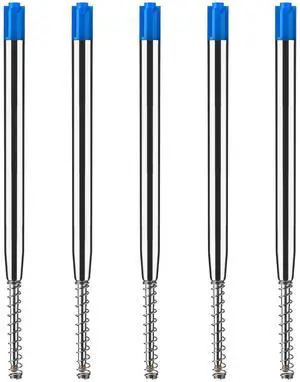 5pcs Replaceable Ballpoint Pen Refills with Spring Metal Ball Point Refills Smooth Writing Pen Refills, 0.7mm Retractable Ballpoint Pen Refills for School Office Supplies (Blue) 5pcs Replaceable Ballpoint Pen Refills with Spring Metal Ball Point Refills Smooth Writing Pen Refills, 0.7mm Retractable Ballpoint Pen Refills for School Office Supplies (Blue)