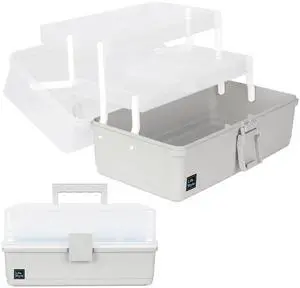 3-Layers Plastic Portable Storage Box,Household Plastic Craft Supply Box with Handle,Multifunctional Storage Boxes for Children Student,Perfect for Home Office 3-Layers Plastic Portable Storage Box,Household Plastic Craft Supply Box with Handle,Multifunctional Storage Boxes for Children Student,Perfect for Home Office