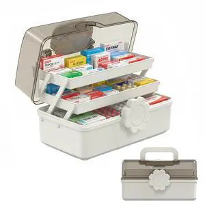 3-Layer Large Capacity Art Craft Organizer Storage Box - Portable Plastic Tool Box with Handle for Sewing, Art Supply, Nail, Hair Accessories, Medicine for Home Office and Travel 3-Layer Large Capacity Art Craft Organizer Storage Box - Portable Plastic Tool Box with Handle for Sewing, Art Supply, Nail, Hair Accessories, Medicine for Home Office and Travel