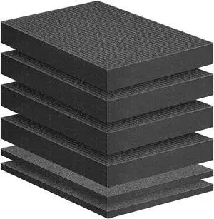 6 Pcs Pick Apart Foam Insert, 2 Size Pre Cube Sheet Foams with Bottom Use 6 Pcs Pick Apart Foam Insert, 2 Size Pre Cube Sheet Foams with Bottom Use