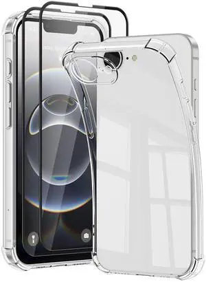 for iPhone 16e / iPhone 17e Case, Soft Slim Clear Phone Cases Shockproof Protective Cover with Screen Protector Compatible with iPhone 16e / iPhone 17e 6.1" for iPhone 16e / iPhone 17e Case, Soft Slim Clear Phone Cases Shockproof Protective Cover with Screen Protector Compatible with iPhone 16e / iPhone 17e 6.1"