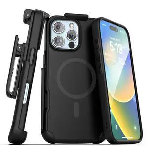SlimShield for iPhone 16 Pro Max Belt Clip Case with Phone Holster (Compatible with MagSafe) Matte Black (iPhone 16 Pro Max) SlimShield for iPhone 16 Pro Max Belt Clip Case with Phone Holster (Compatible with MagSafe) Matte Black (iPhone 16 Pro Max)