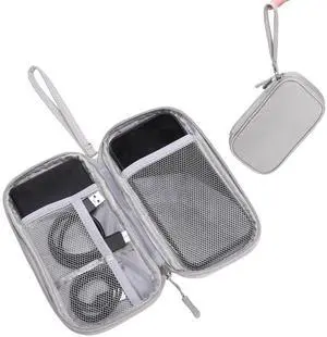 Electronic Organizer Double Layer, Water Resistant Cable Organizer Bag for Travel Essentials, Cord, Charger, Phone, Earphone, Large Size,Accessories Travel Essentials (Grey, Single-Layer) Electronic Organizer Double Layer, Water Resistant Cable Organizer Bag for Travel Essentials, Cord, Charger, Phone, Earphone, Large Size,Accessories Travel Essentials (Grey, Single-Layer)