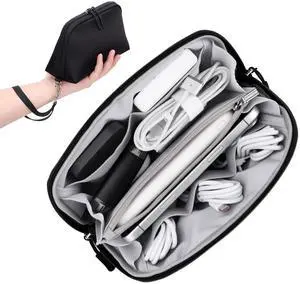 Travel Cable Organizer - 8 Compartments, Lightweight, Water Repellent Travel Cable Organizer - 8 Compartments, Lightweight, Water Repellent